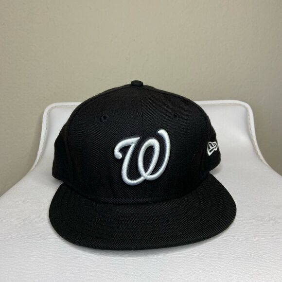 New Era 59Fifty Hat Basic Washington Nationals "W" Black - Picture 8 of 13